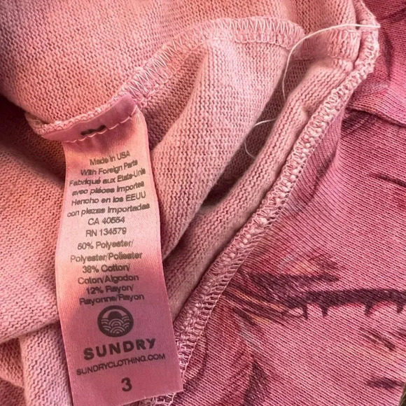 SUNDRY Anthropologie Palm Isle Hoodie Sweatshirt Size Large L  Tropical NWT - Picture 4 of 7